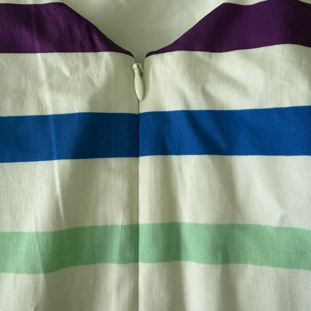 NWT Talbots RSVP Striped sleeveless Dress in White, Blue, Purple, Mint - Picture 6 of 13